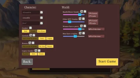 Lusty Continent: Text-based furry RPG screenshot 1