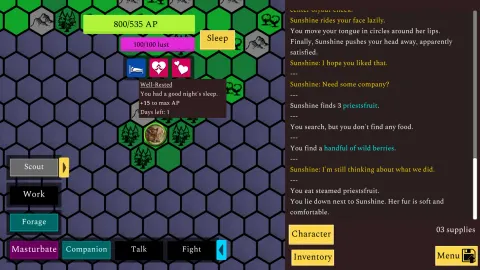 Lusty Continent: Text-based furry RPG screenshot 3
